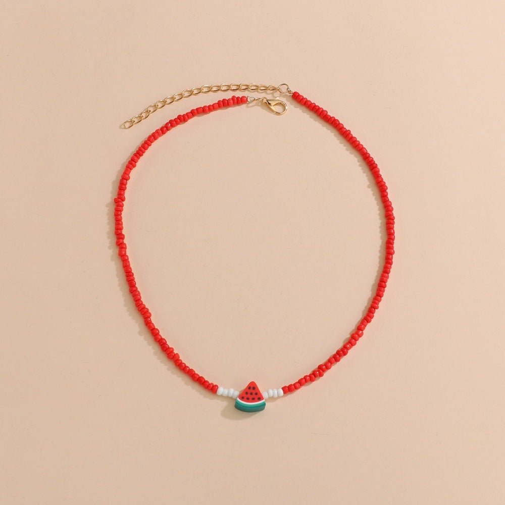 Cute Watermelon Trendy Women's Short Necklace